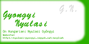 gyongyi nyulasi business card